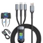 DVJ 3-in-1 Super Fast Charging Cable 100w Multifunctional Convenient Super Fast Charging Cable Nylon Braided Cord